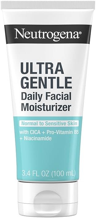 Neutrogena Face Moisturizer Ultra Gentle Daily Face Moisturizer for Sensitive Skin with Vitamin B3, Pro-Vitamin B5, and Vitamin E, Hydrating Moisturizer, 3.4 fl oz - Product Image