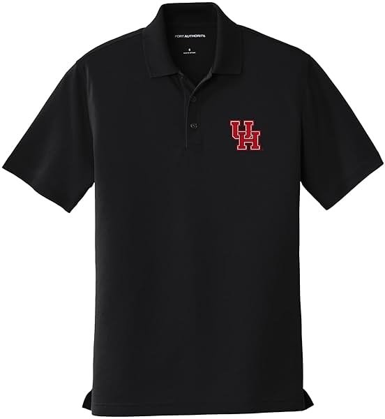 University of Houston Men's Short Sleeve Performance Polo with The UH Logo - Product Image