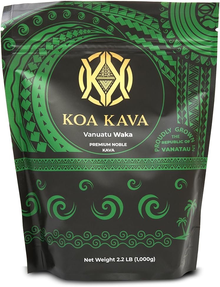 Vanuatu Koa Kava Kava Powder - 1 Kilo Premium Noble Waka Kava Tea made from Lateral Roots in Vanuatu for Authentic Relaxation. 1 Kilogram - Product Image