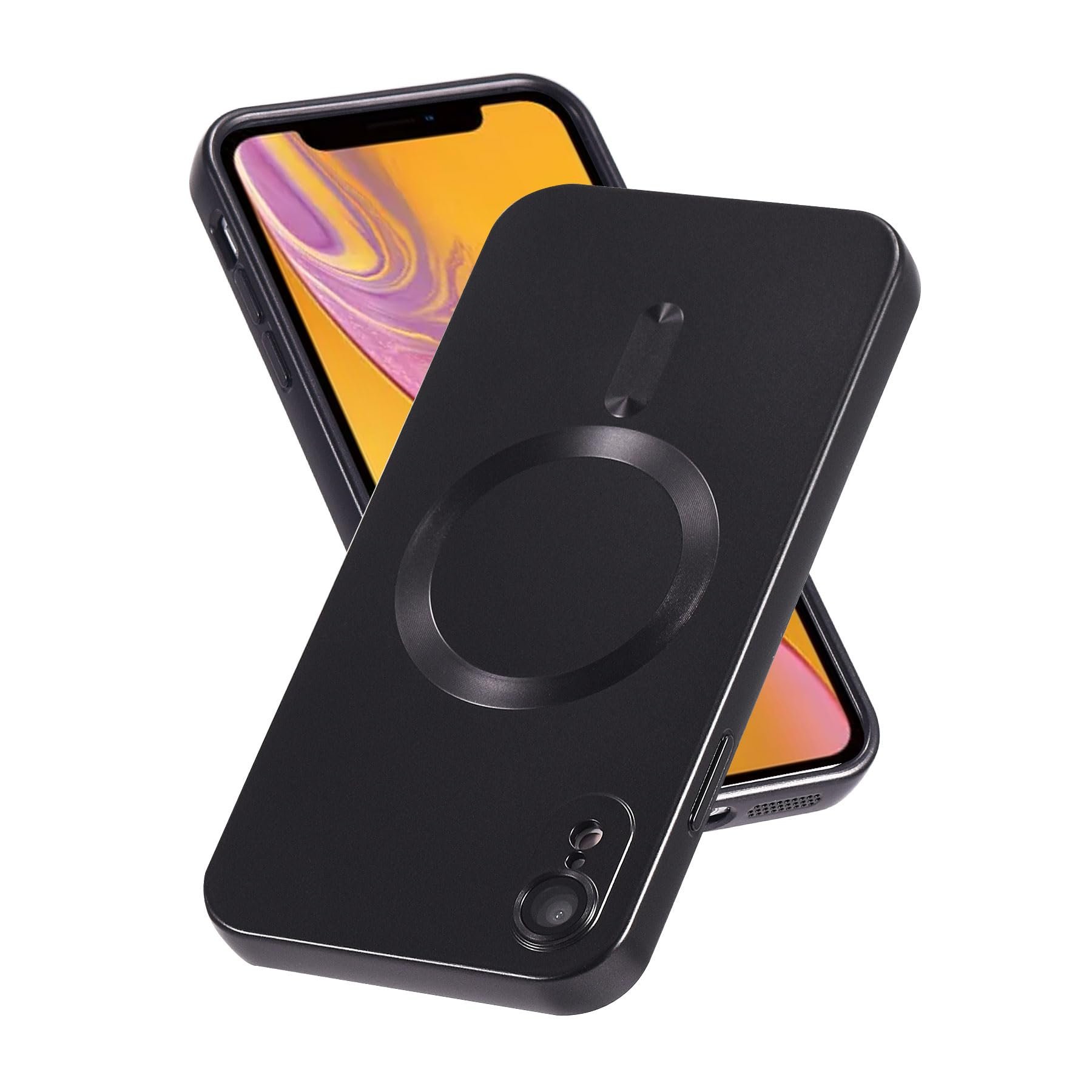 Yetagso Magnetic for iPhone XR Case,Soft Slim Fit Anti-Fingerprint Sleek Phone Case Cover with Camera Protection,Compatible with MagSafe,Black - Product Image