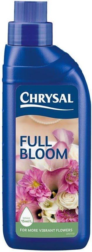 Chrysal Full Bloom Liquid Flower Food - Clear, Concentrated for Flower Arrangements & Bouquets - Mix with Water - Ideal Florist Supplies & at-Home Use - 500mL Bottle (500ml) (2 Pack) - Product Image