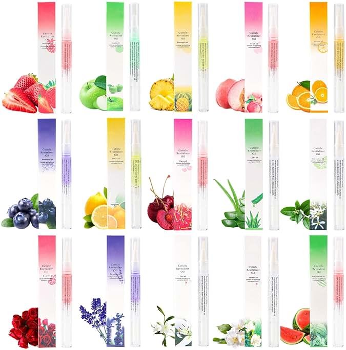 15 PCS Cuticle Oil for Nails, GRUNIL Cuticle Oil Pen for Nail Growth Treatment, Nail Strengthener for Thin Nails and Growth Nail Oil Home Nail Care Kit Pedicure Supplies Manicure Tools - Product Image