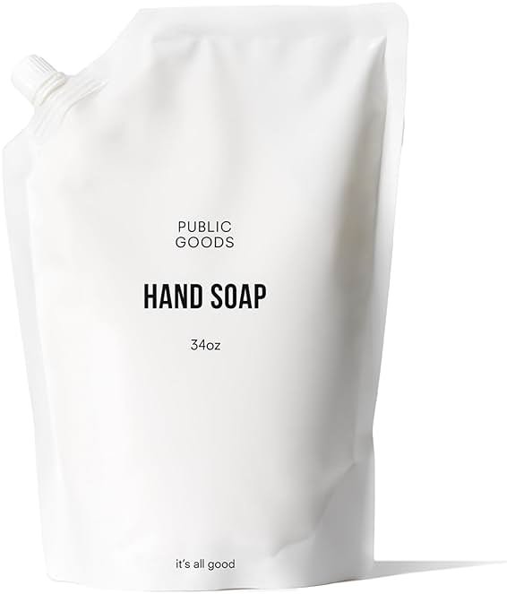 Public Goods Hand Soap | Cleansing Soap for Kitchen & Bathroom | Made with Natural Essential Oils | Paraben & Sulfate Free | Vegan Friendly | 34 Fl Oz Refill - Product Image