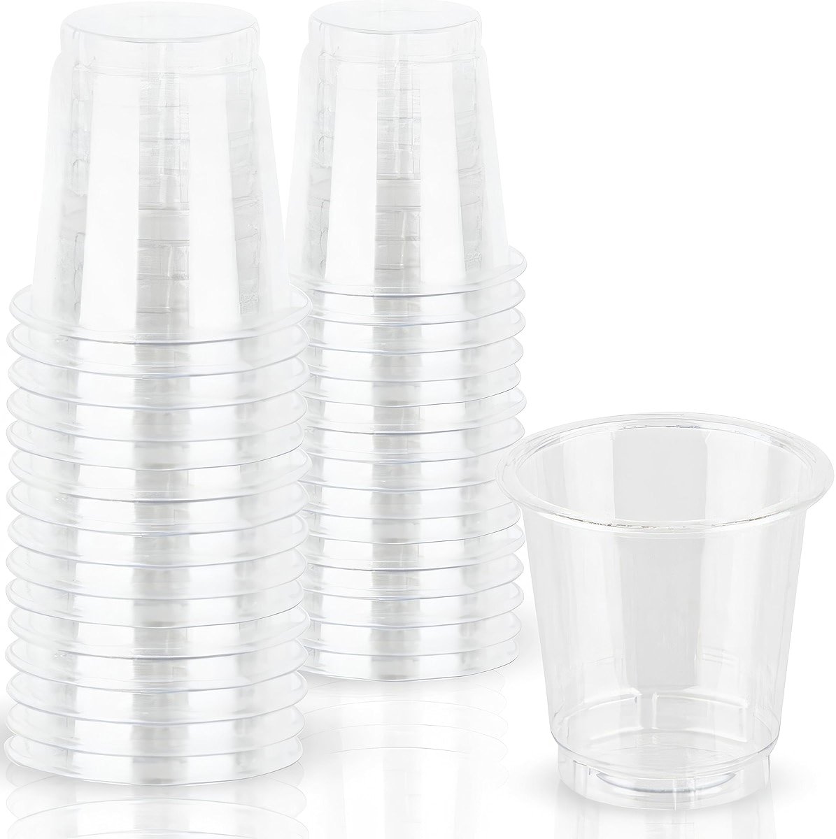 Blue Sky 2 Oz Clear PET Cups - 40 Count, Durable Plastic Shot Cups for Parties and Events - Product Image
