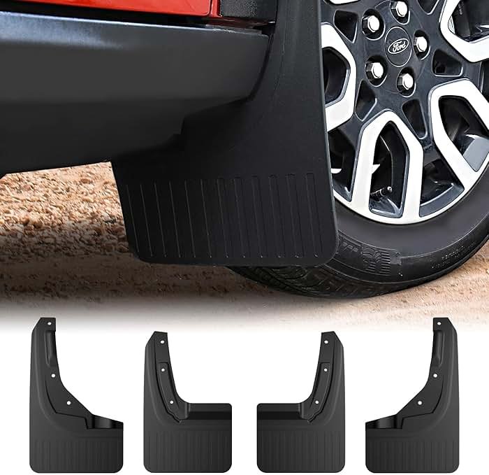 Mabett Mud Flaps for Ford Maverick 2026 2022-2025 Accessories, Flexible Material, All-Weather Fender Front & Rear Mud Guards Splash 4PCS（Not Fit Lobo Model） - Product Image