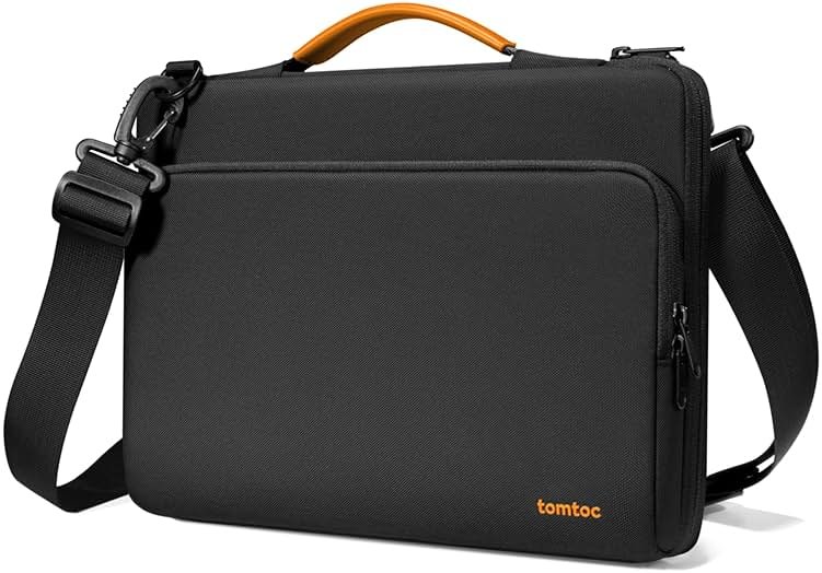 tomtoc 360 Protective Laptop Shoulder Bag for 15-inch 2026 MacBook Air M5 A3448, M4/M3/M2 A3241 A3114 A2941, 15" Dell XPS & Microsoft Surface Laptop 7/6/5, Water-Resistant Laptop Accessory Sleeve Case - Product Image