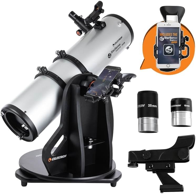 Celestron StarSense Explorer 150AZ App-Enabled Telescope – 150mm Tabletop Dobsonian with Smartphone Dock & StarSense App – iPhone & Android Compatible – Easy-to-Use for Beginners - Product Image