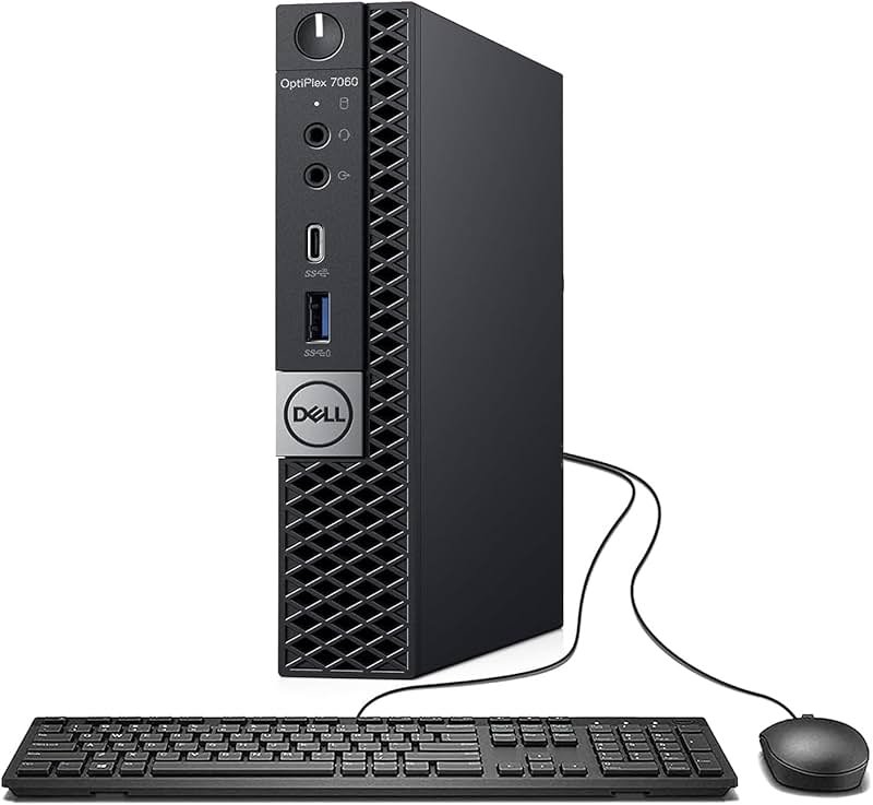 Dell OptiPlex 7060 Micro Desktop Business PC, Intel Core i5-8500T 2.1GHz, 16GB, 512GB SSD, USB Type-C, Windows 11 (Renewed), Black - Product Image