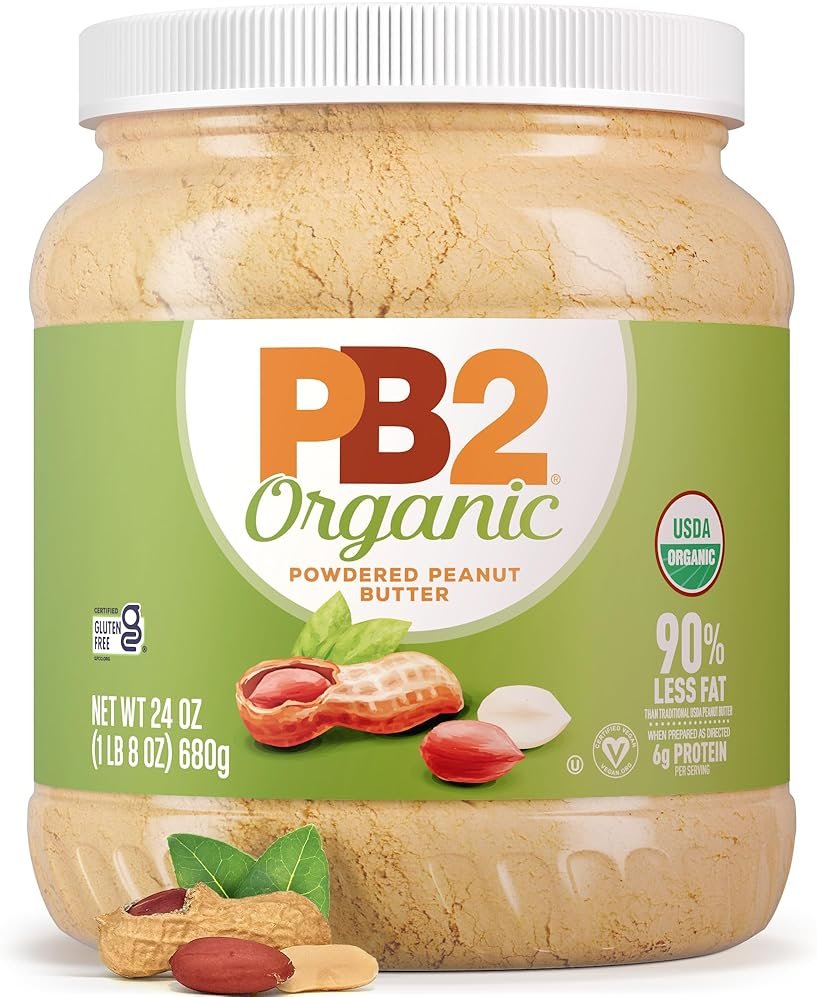 PB2 Organic Powdered Peanut Butter | USDA Organic Certified, Non-GMO Project Verified, Gluten-Free Peanut Butter Powder | Vegan, Keto Friendly | 24oz Resealable Jar - Product Image