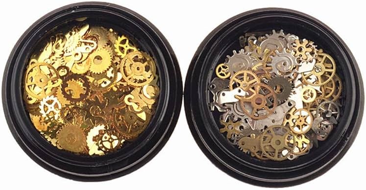 Ankexin 2 Box Mixed Steampunk Cogs Gear Charm Resin Fill Acssories Craft Charm for Resin Casting Jewelry Making Projects - Product Image