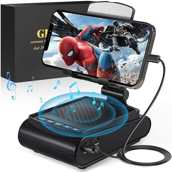 GLOPUS Fathers Day Dad Gifts for Men, Cell Phone Stand with Wireless Bluetooth Speaker, Father's Day Mens Gifts from Daughter/Wife, Birthday Gifts for Him Husband Boyfriend, Cool Gadgets for Men - Product Image