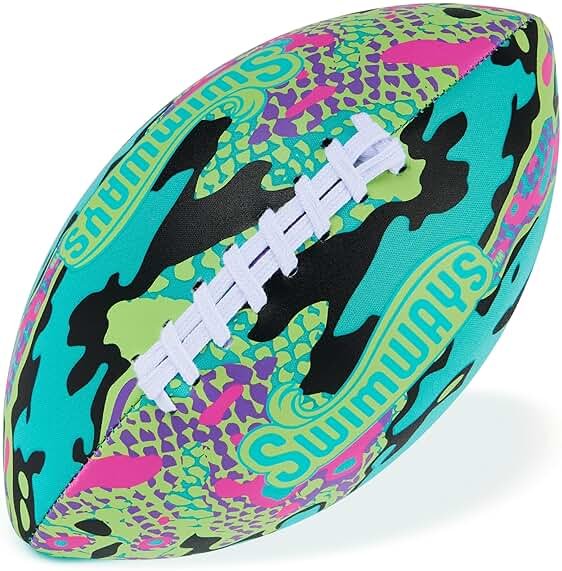 Swimways Hydro Waterproof Football, Outdoor Games for Adults and Kids, Swimming Pool Accessories and Pool Party Games,9.25 Inches, Green - Product Image