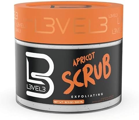 L3 - Level 3 Apricot Facial Scrub - Great for All Skin Types - Reduces Acne - Gentle and Effective Exfoliation - Reduces Clogged Pores - Product Image