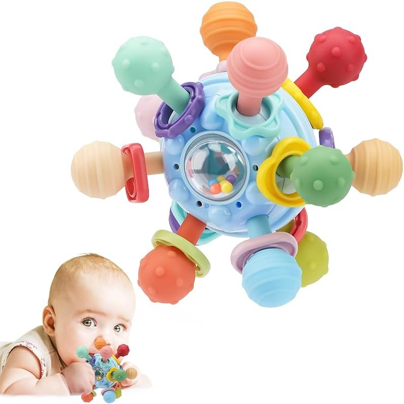 Baby Montessori Sensory Toys for 0-6 6-12 Months, Baby Teether Teething Toys for Babies 0 3 6 9 12 18 Months, Newborn Infant Learning Developmental Toys Gifts for 1 2 Year Old Boys Girls - Product Image