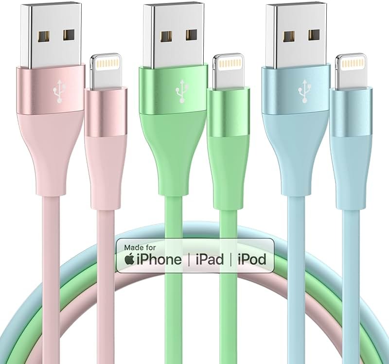 iPhone Charger 3Pack 10 FT Apple MFi Certified Lightning Cable Fast Charging iPhone Charger Cord Compatible with iPhone 14 13 12 11 Pro Max XR XS X 8 7 6 Plus SE iPad and More - Product Image