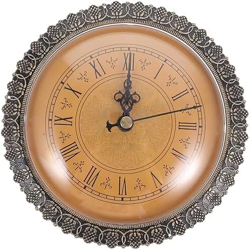 DOITOOL 5.7 Inch (145 mm) Quartz Clock Insert with Roman Numeral, Quartz Movement, Vintage Round Clock Insert DIY Insert - Product Image