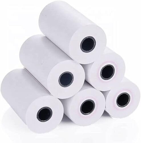 (5 Packs of 10 Rolls) 2 1/4 x 55 thermal paper rolls (50 Rolls) Specially made for Clover Flex Mini, Square Terminal, Ingenico VX 520, PMC05262 Credit Card Receipt Paper - Product Image
