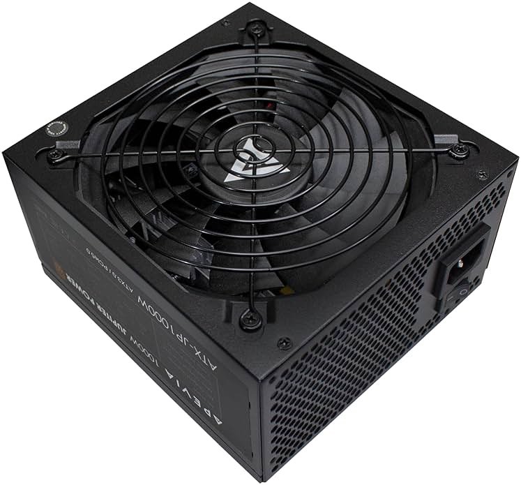 Apevia ATX-JP1000W PCIe 5.0 & ATX 3.0 Ready Jupiter 1000W 80+ Bronze Certified, Gen 5 12VHPWR Connector, Active PFC ATX Gaming Power Supply - Product Image
