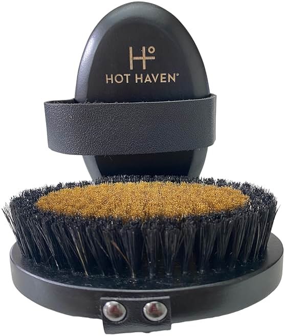 HOT HAVEN Ionic Copper Dry Brushing Body Brush for Lymphatic Drainage, Exfoliating Body Dry Brush for Radiant Skin, Dry Skin Brush for Cellulite, Blood Circulation Improvement, Reduce Stress - Product Image