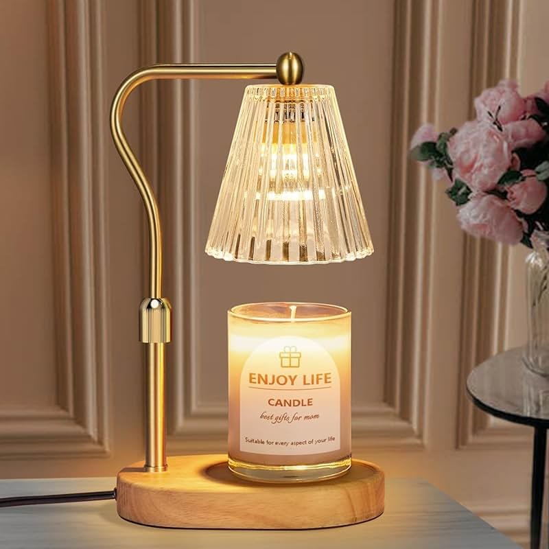 seenlast Candle Warmer Lamp with Timer Dimmer Adjustable Height for New Home Bedroom, Vintage Home Decor for Scented Jar - Product Image