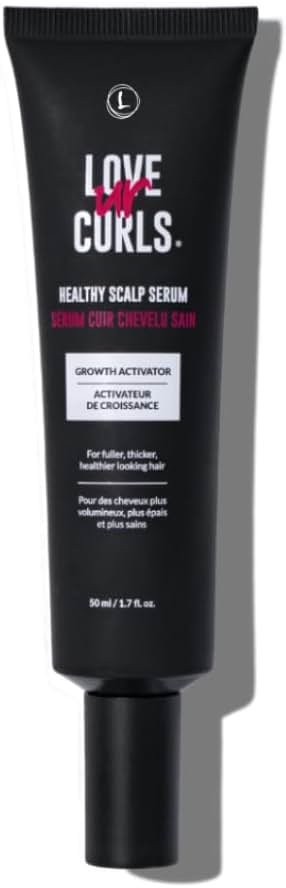 Love Ur Curls - Healthy Scalp Serum Growth Hair Activator, Turmeric & Basil Extracts for Deep Moisturizing and Thicker Full Hair, Vegan, 50mL - Product Image