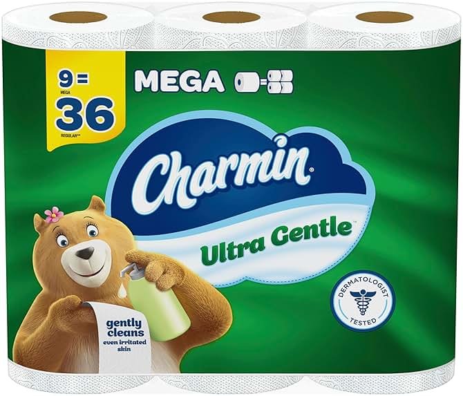 Charmin Ultra Gentle Toilet Paper, 9 Mega Rolls, 231 Sheets Per Roll - Product Image