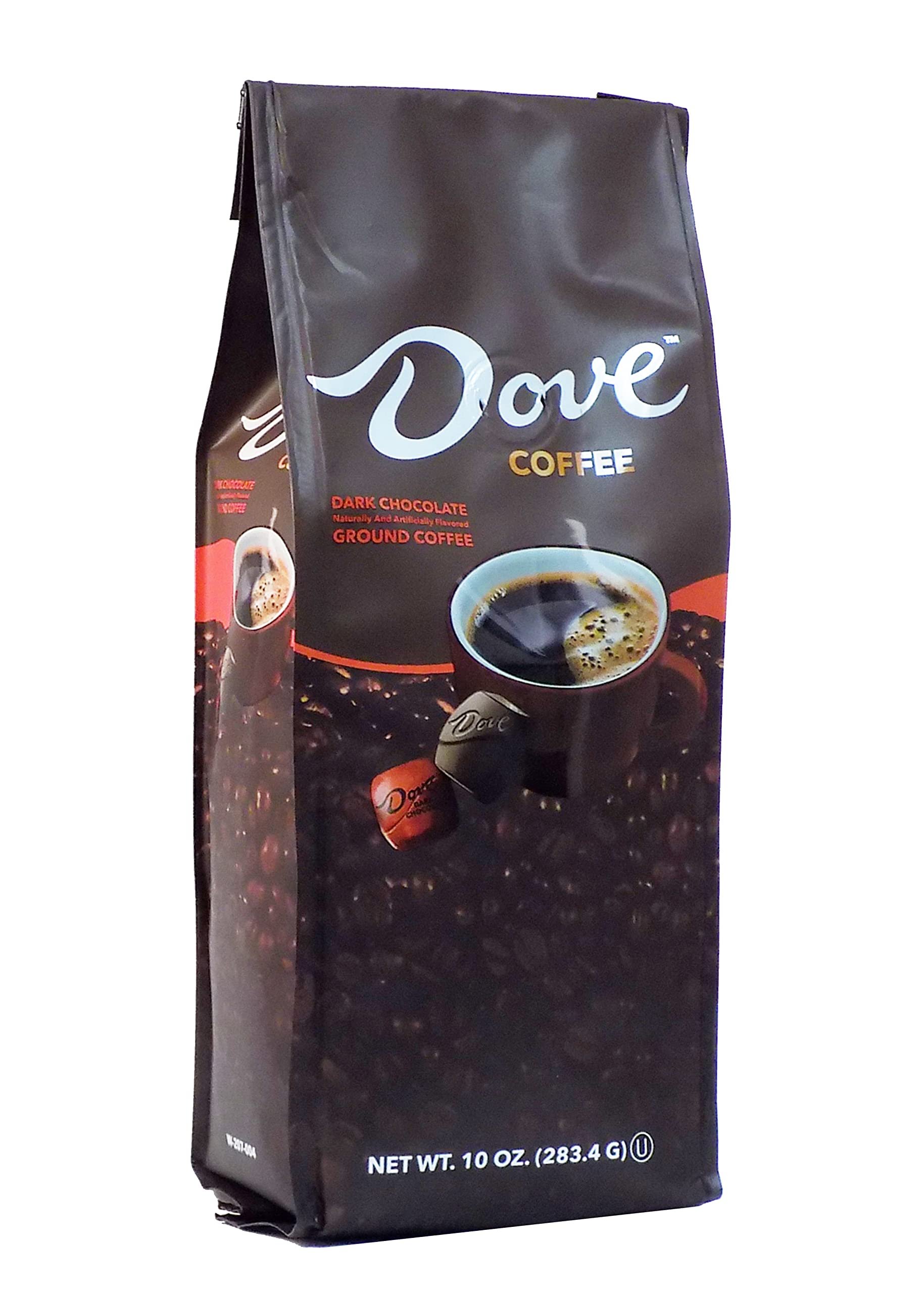 Ground Coffee, Medium Roast, Dove Dark Chocolate Flavored 10oz Bag - Product Image