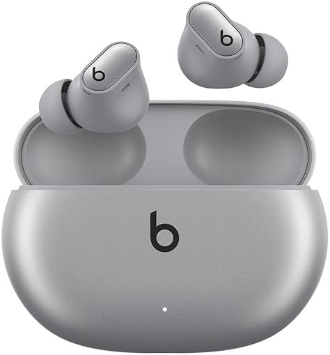 Beats Studio Buds + | True Wireless Noise Cancelling Earbuds, Enhanced Apple & Android Compatibility, Built-in Microphone, Sweat Resistant Bluetooth Headphones, Spatial Audio - Cosmic Silver - Product Image
