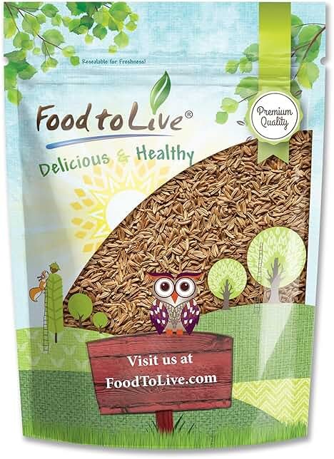 Food to Live Whole Cumin Seeds, 2 Pound - Jeera Seeds, Vegan, Kosher, Bulk Fragrant Spice. High in Iron, Magnesium, Fiber. Pairs Well with Mexican, Middle Eastern, and Indian Dishes. - Product Image