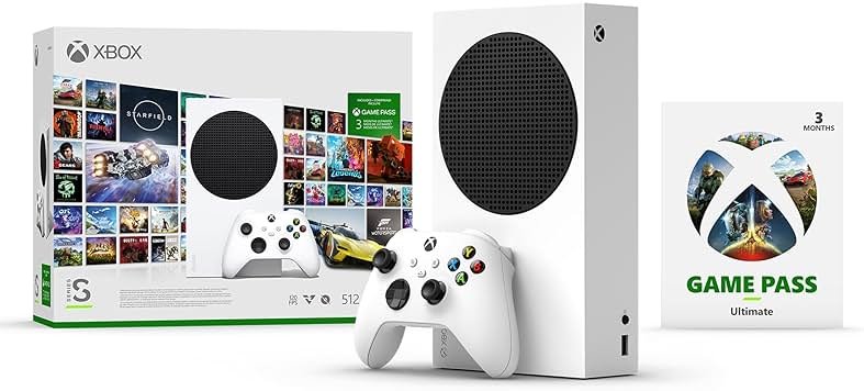 Xbox Series S Starter Bundle - Includes hundreds of games with Game Pass Ultimate 3 Month Membership - 512GB SSD All-Digital Gaming Console - Product Image