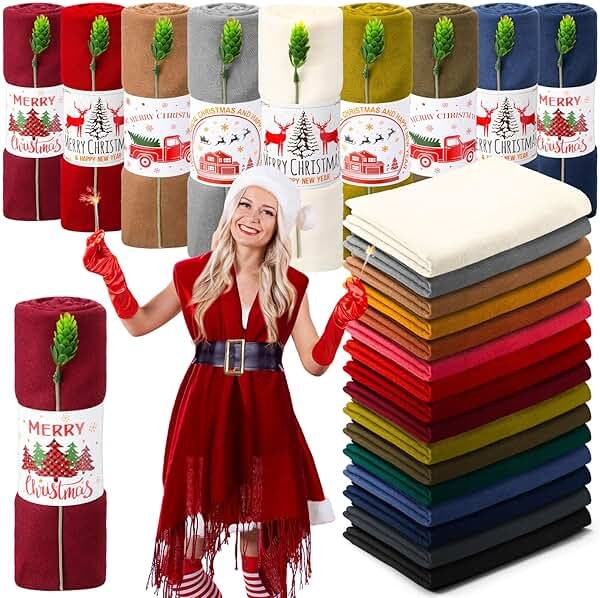 Shinymoon 16 Sets Christmas Scarf Bulk Shawls and Wraps Women Christmas Favors - Product Image