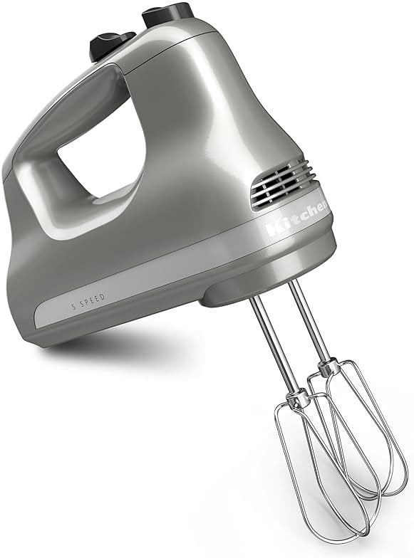 KitchenAid 5-Speed Ultra Power Hand Mixer, Plastic - KHM512, Contour Silver - Product Image