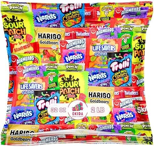 Assorted Candy Variety Pack - Individually Wrapped Party Candy Assortment - Candy For Every Occasion! (32 Ounces) - Product Image