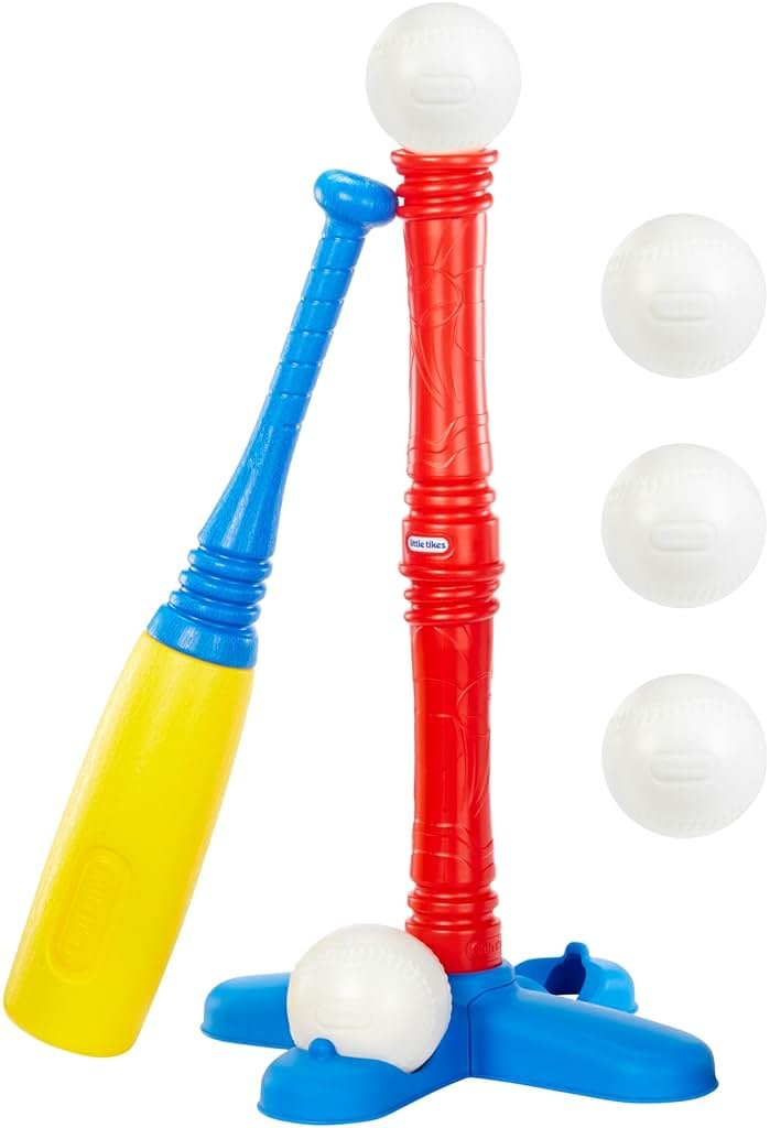 Little Tikes T-Ball Set, Red, 5 Balls, for Toddlers Ages 18+ Months – Amazon Exclusive - Product Image