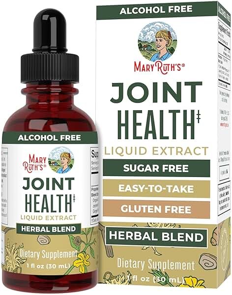 MaryRuth Organics Joint Health Liquid Extract | Four Herbal Blend Liquid Drops | Ginger Root | Licorice Root | Cats Claw | Devils Claw | Vegan | Non GMO | Alcohol Free Tincture | 30 Servings - Product Image