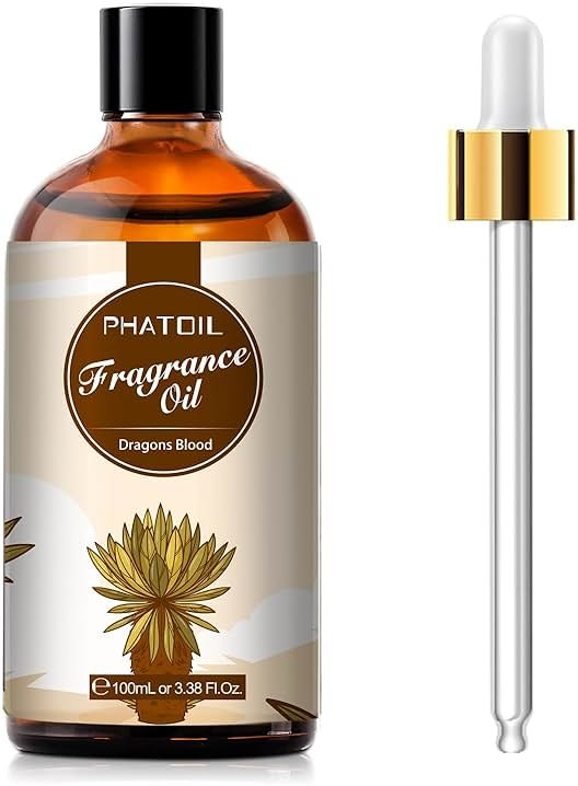 PHATOIL 3.38FL.OZ Dragons Blood Fragrance Oils for Aromatherapy, Essential Oils for Diffusers for Home, Perfect for Diffuser, DIY Candle and Soap Making, DIY Scented Products - 100ml - Product Image