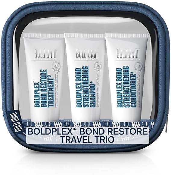 Boldplex 3, 4 & 5 Bond Restore Hair Protein Treatment, Shampoo & Conditioner Travel Set For Dry & Damaged Hair - Hydrating Formula for Curly, Dry, Colored, Frizzy, Broken or Bleached Hair Types - Product Image