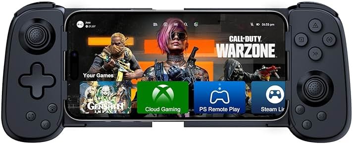 Joso Wireless Phone Controller for iPhone/Android, Mobile Game Controller with Hall Joystick Suitable for Xbox Cloud Gaming, PS Remote Play, Steam Link, Call of Duty & More - Black - Product Image