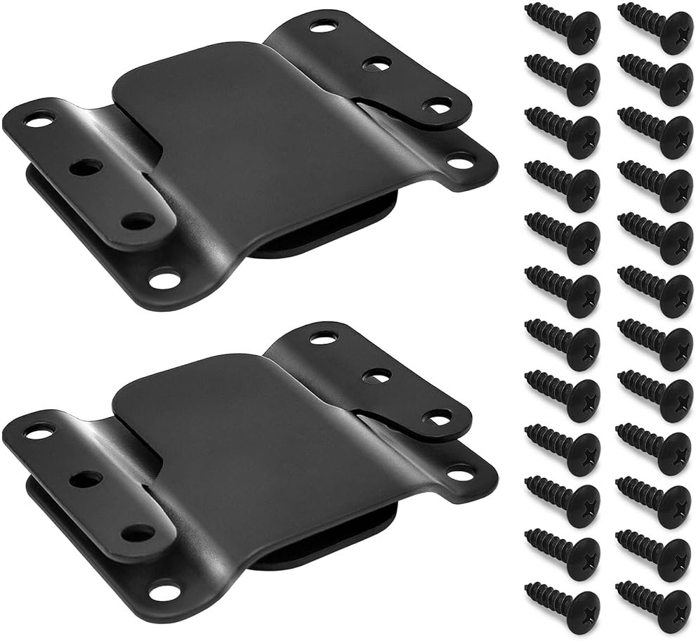 Sectional Couch Metal Connectors,4 Pcs Universal Sofa Interlocking Furniture Connector,Sectional Sofa Fastener Software Bracket with Screws for Loveseat, Recliner, Chair or Chaise Lounge (Black) - Product Image