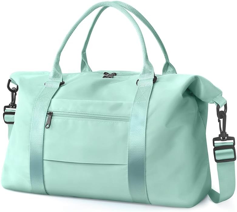 Travel Duffle Bag, Waterproof Weekender Bag Carry On Tote Bags for Women, Travel Essentials Sport Gym Bag for Men, Hospital Bag for Labor and Delivery, Overnight Bag Luggage Bag with Trolley Sleeve - Product Image