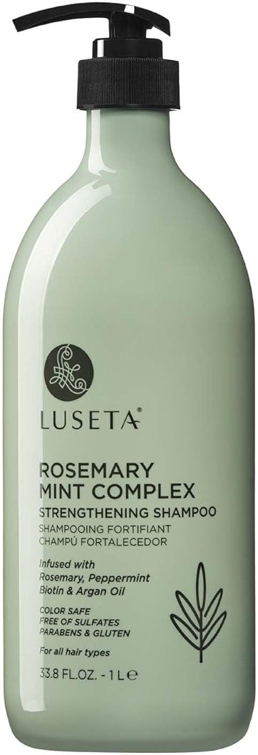 LUSETA Rosemary Mint Strengthening Shampoo Hydrating and Nourishing Damaged Hair Thickening Shampoo for Thinning Hair,Reduce Frizz and Add Shine for All Hair Types, Sulfate Free 33.8oz - Product Image