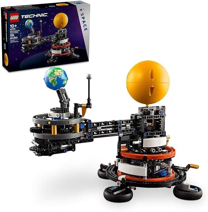 LEGO Technic Planet Earth and Moon in Orbit Building Set, Outer Space Birthday Gift for 10 Year Olds, Solar System Toy for Imaginative, Independent Play, Room Décor for Boys & Girls, 42179 - Product Image