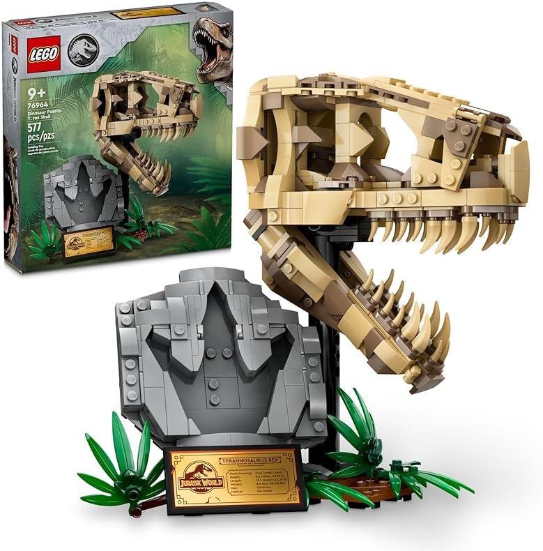 LEGO Jurassic World Dinosaur Fossils: T Rex Skull Building Toy - Dinosaur Toy for Boys & Girls, Ages 9+ Years - Gift for Christmas - Display for Bedroom - 76964 - Product Image
