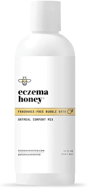 ECZEMA HONEY Fragrance-Free Oatmeal Comfort Bubble Bath - Sensitive Skin Body Wash & Bath Soak - Moisturizing Bath Products - Nourishing Bubble Bath for Women, Men, & Kids (12 Oz) - Product Image