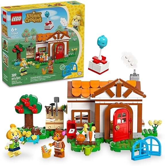 LEGO Animal Crossing Isabelle’s House Visit, Buildable Creative Toy Set for Kids, Includes Fauna and More Animal Crossing Toy Figures, Video Game Birthday Gift for Girls and Boys Ages 6 and Up, 77049 - Product Image