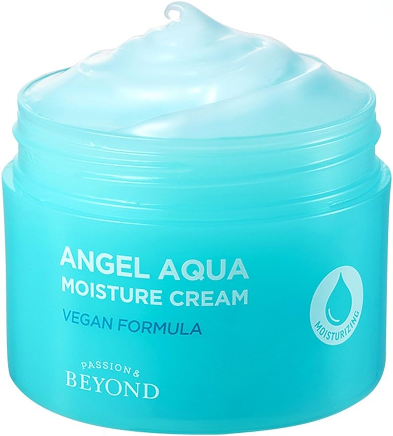 BEYOND Angel Aqua Moisture Cream (5.1 fl oz) - Vegan Cooling Face Gel Moisturizer - Soothing Cica, Hyaluronic Acid & Panthenol - Lightweight Hydrating Sleeping Mask - Korean Skincare - Product Image