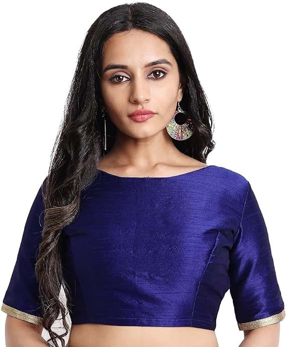 Readymade Indian Party Wear Bollywood Style Crop Top Choli Saree Blouse for Women - Product Image
