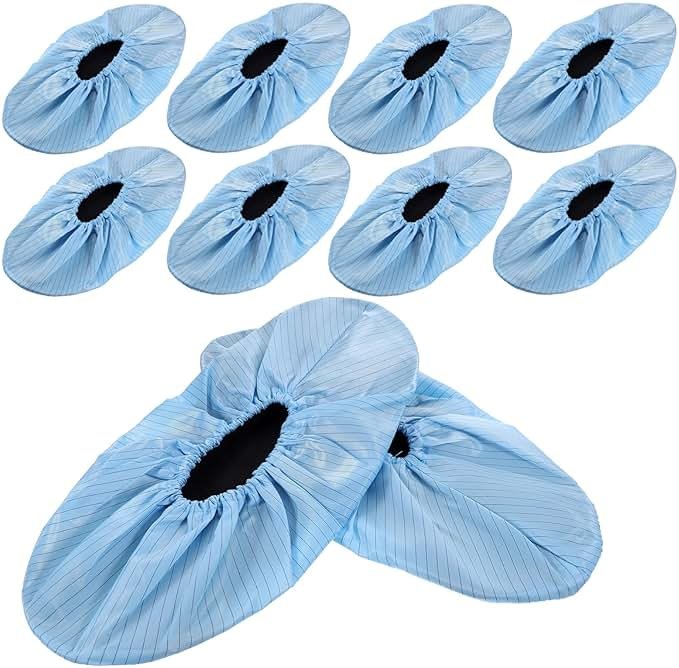 BESPORTBLE 5 Pairs Disposable Shoe Covers Reusable Boot Covers Rainproof Booties Protector for Indoor Outdoor Fits Most Shoes - Product Image
