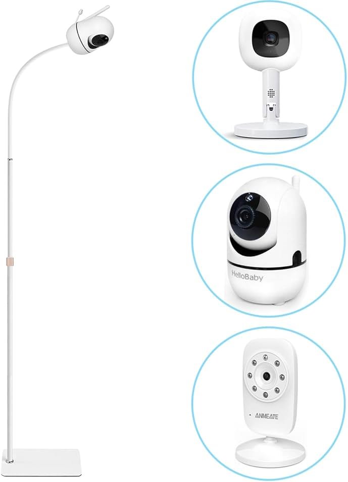 AISVAN Adjustable Height Baby Monitor Floor Stand Holder for Hellobaby HB6560/HB6550 HB65/HB66/HB248 Baby Monitor and Also Compatible with The Nanit Pro Smart Monitor & Flex Stand - Product Image