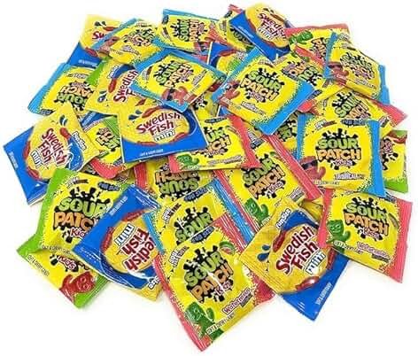 Bulk Gummy Candy Assortment - 1.5-Lbs Sour Patch Original, Tropical, Zombie and Watermelon, and Gummy Candy Minis - Sweet and Sour Soft Candy Party Mix Snack Assortment - Individually Wrapped (24-Oz) - Product Image